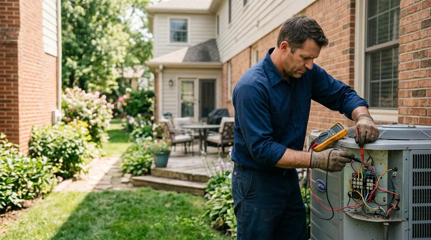 HVAC technician working near Garfield, MN